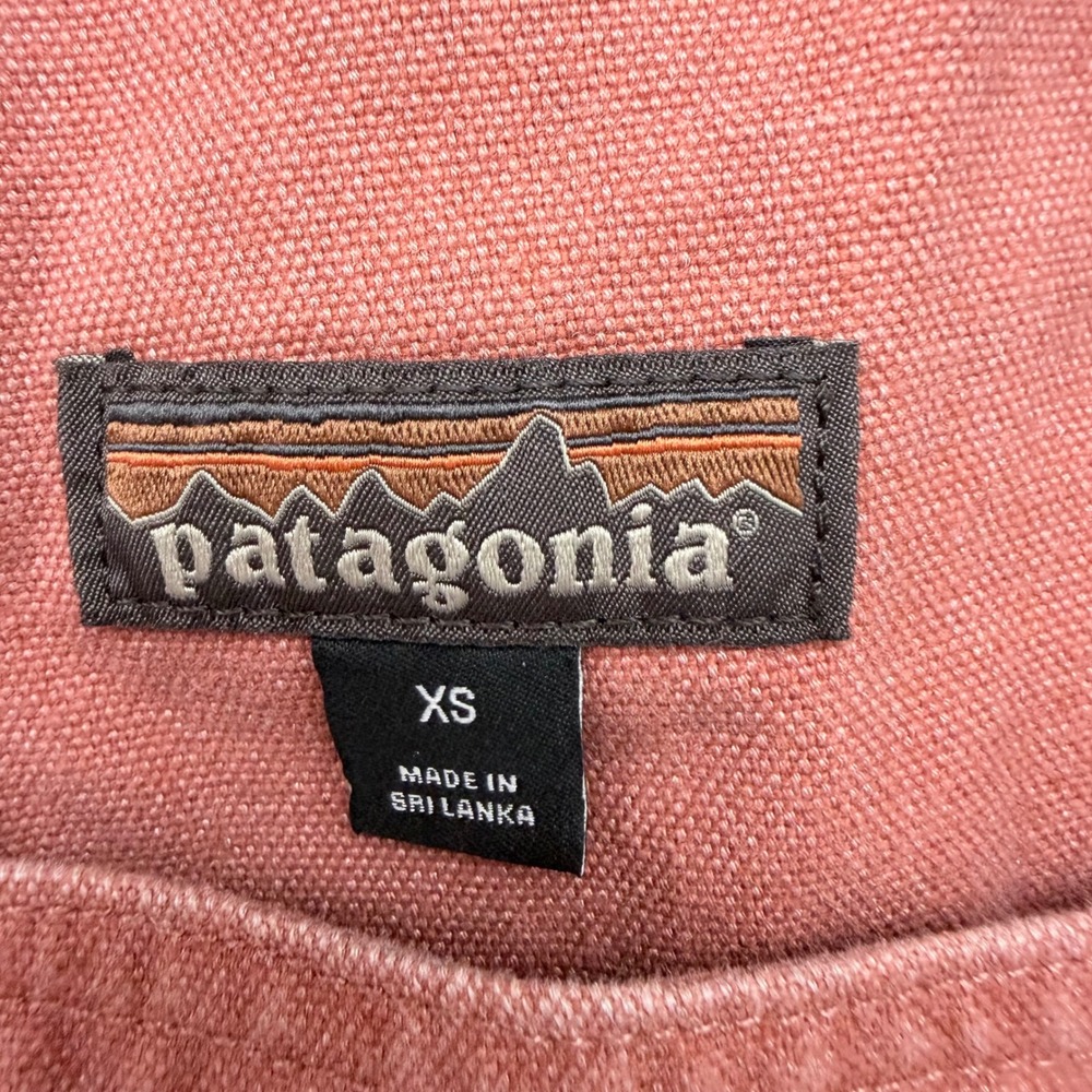 Patagonia All Seasons Hemp Canvas Bib Overalls Womens XS Rust Red Utility - Picture 2 of 11